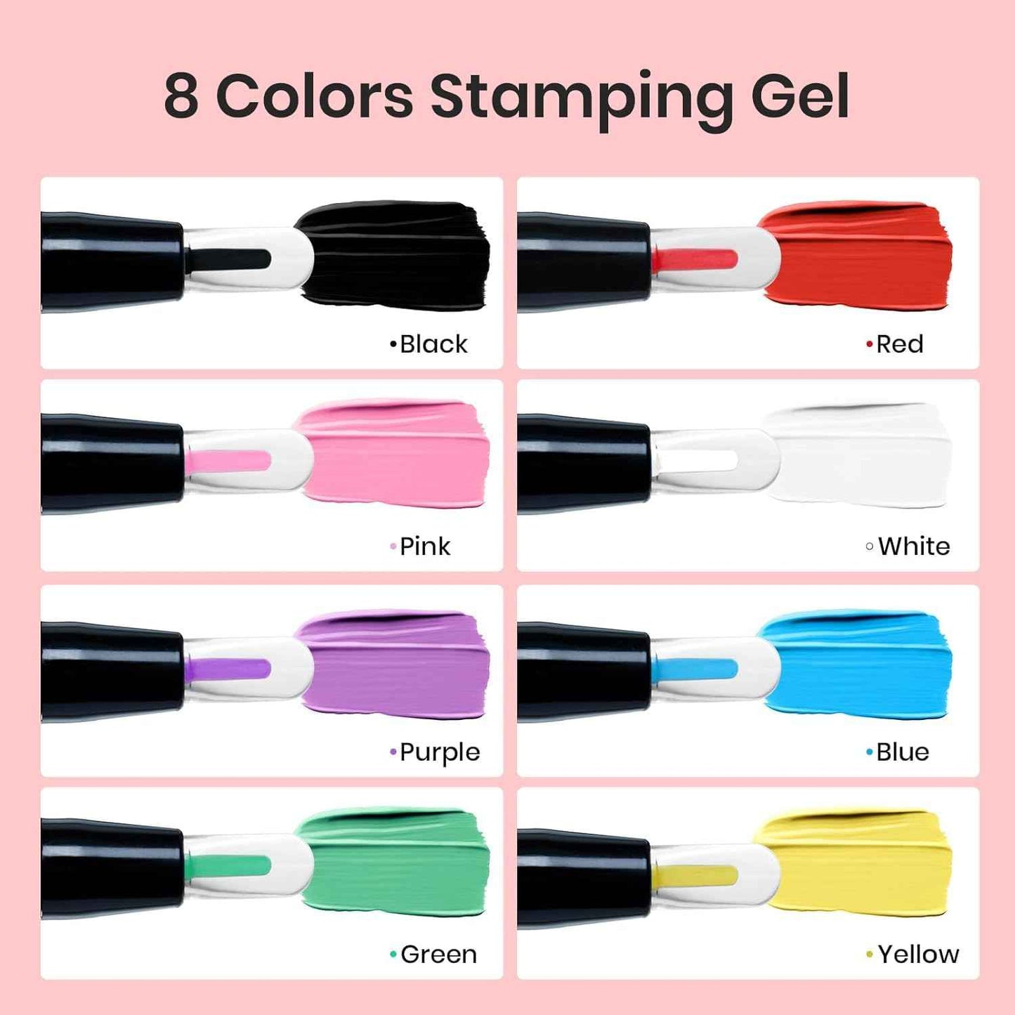 Beetles French Tip Nail Stamp Kit with Blooming Gel - Professional Nail Art Set