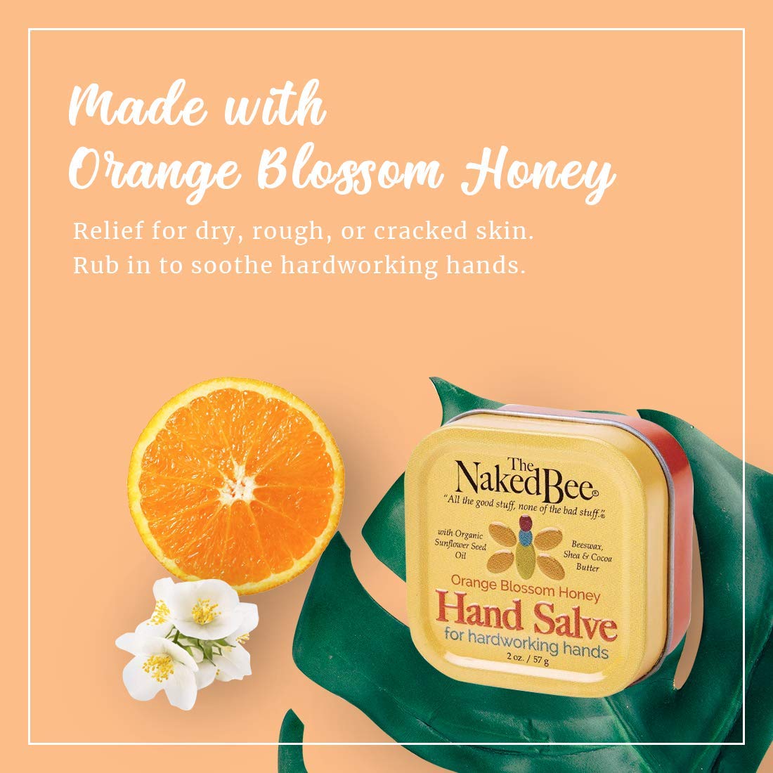 The Naked Bee Orange Blossom Honey Hand Salve (1.5 Oz) - 3 Pack