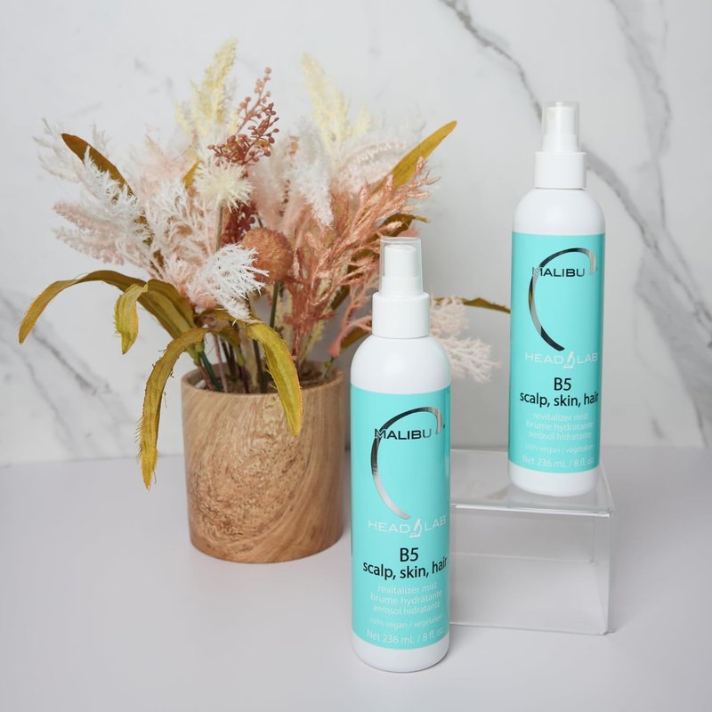 Malibu C Vitamin B5 Scalp, Skin and Hair Revitalizer Mist - Multi-Use Hydrating Mist Enriched with Allantoin to Help Soothe Skin, Restore Moisture and Improve Scalp Protection (8 oz)