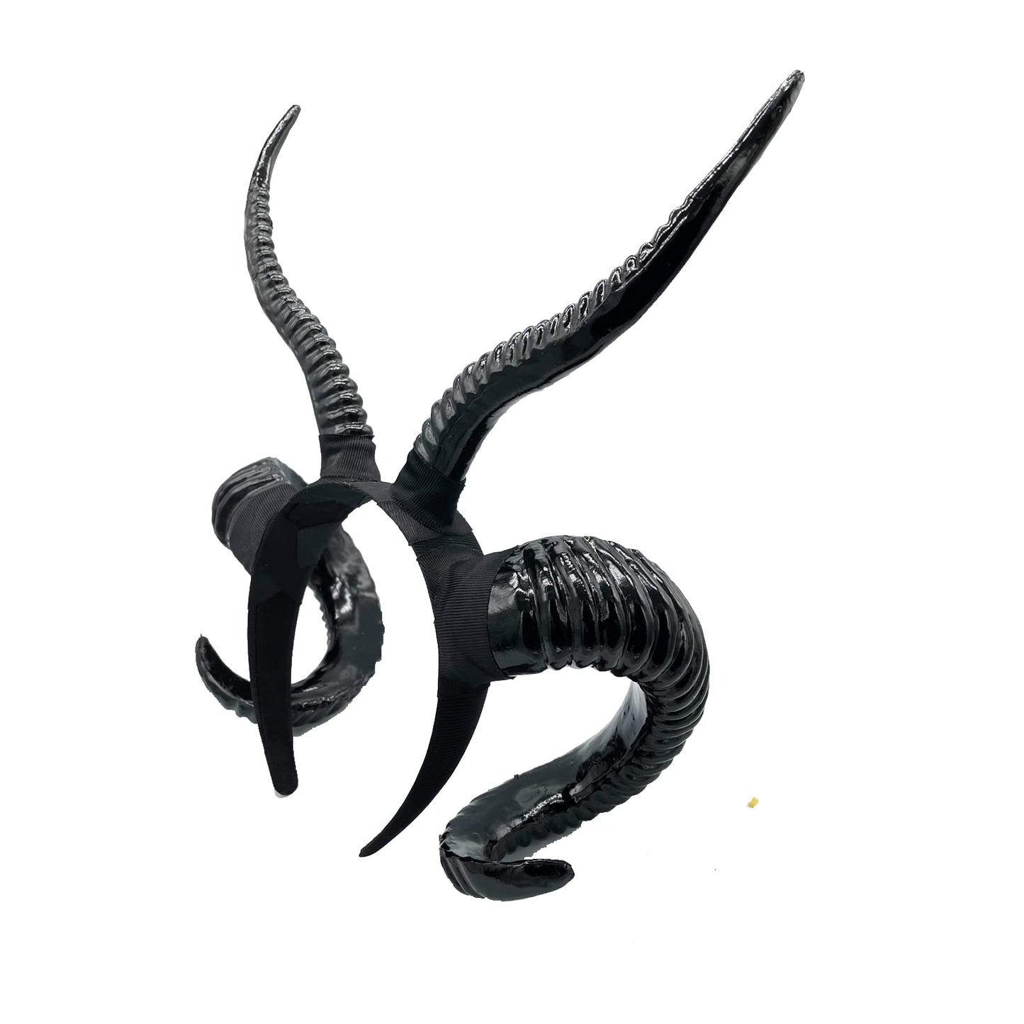 Moyubath Devil Horns Headband, Black Maleficent Antlers Gothic Steampunk Demon Horns Headband for Halloween Fancy Dress Costume Photo Props