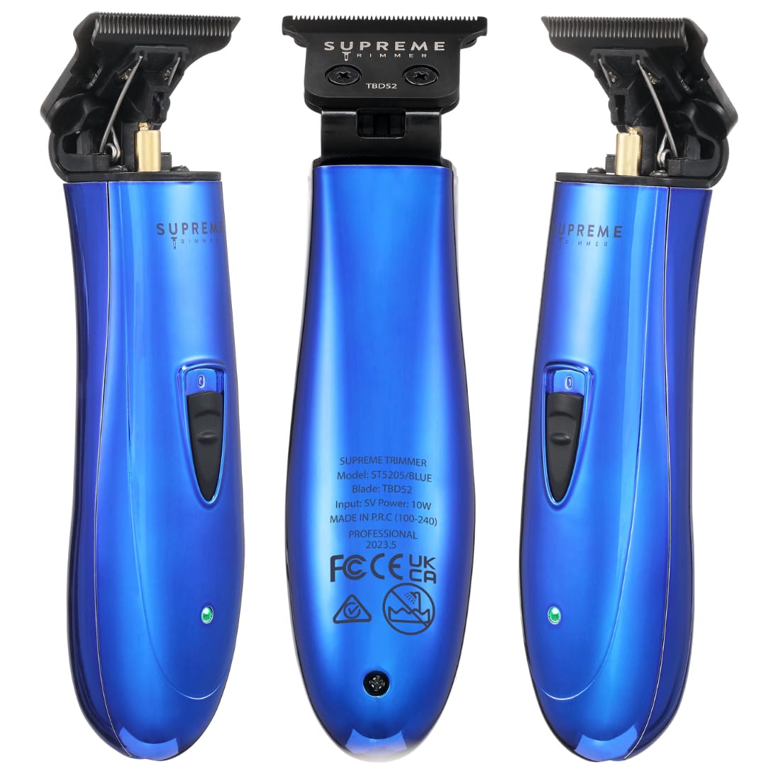 Supreme Trimmer Professional T Shaper | Cordless Hair & Beard Liner for Men | Low Noise, Precision Edger Clippers | Ideal for Sensitive Skin, Kids & Elderly | Barber & Home Use