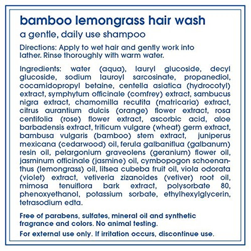 LATHER Bamboo Lemongrass Shampoo & Conditioner Set - Gentle Daily Moisturizing Shampoo & Hair Detangler Conditioner for All Hair Types - Lightweight, Non-Greasy, Sulfate Free - 8 Fl Oz Bottles