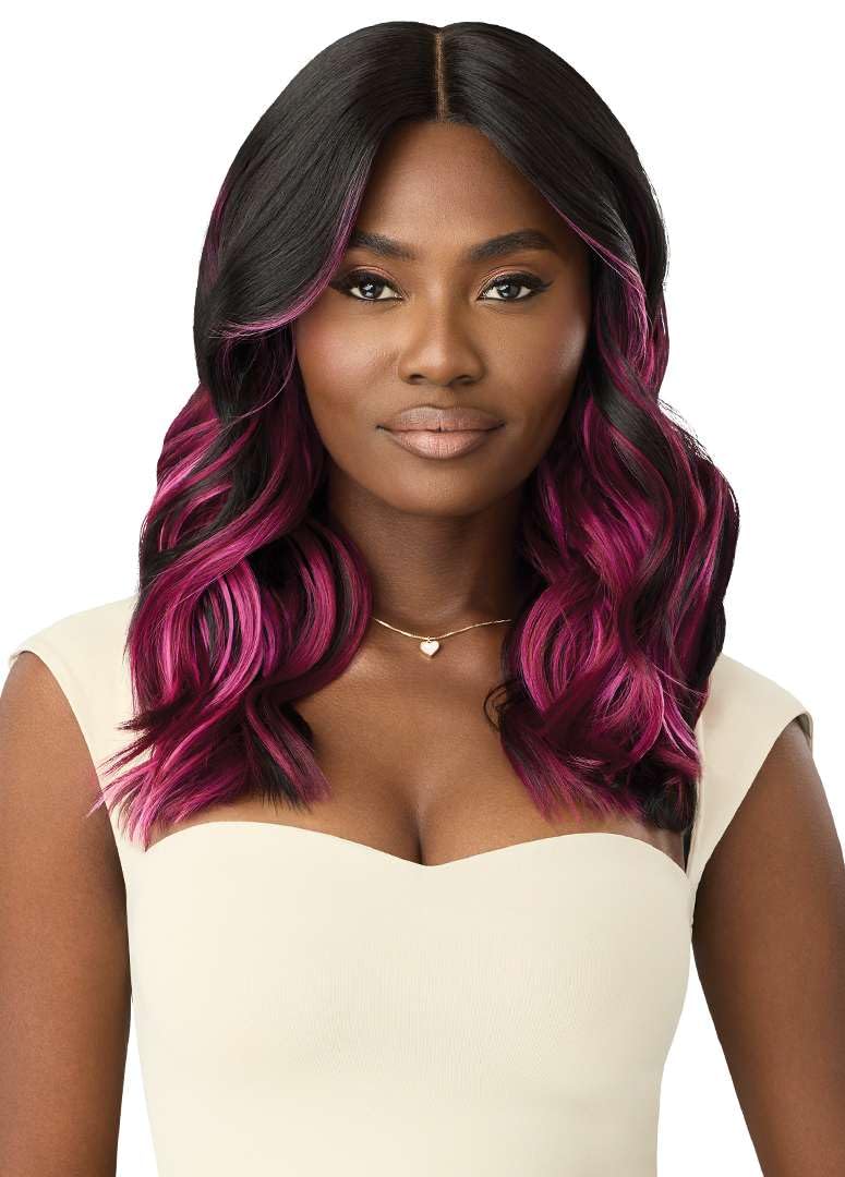 Outre Lace Front Wig - Color Bomb - CB 101 (1B/UL PLUM WINE)