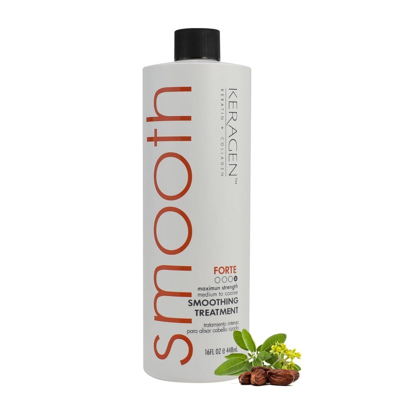 Keragen Brazilian Keratin Hair Treatment - Smoothing Blowout System for Dry, Damaged Hair | Sulfate-Free, 16 Oz