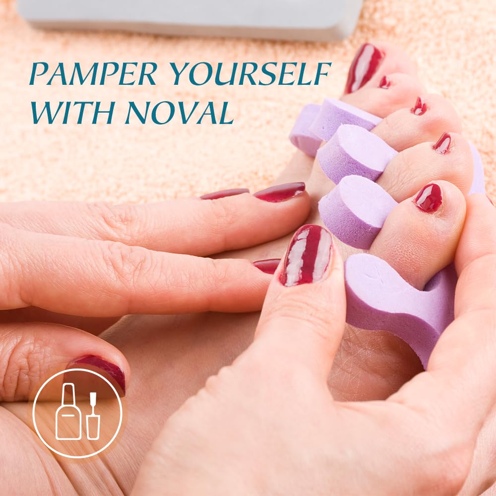 NOVAL Foam Toe Separators for Pedicure, 200 PCS (100 Pairs) Bulk Toe Spacers for Women, Nail Polish and Salon Use