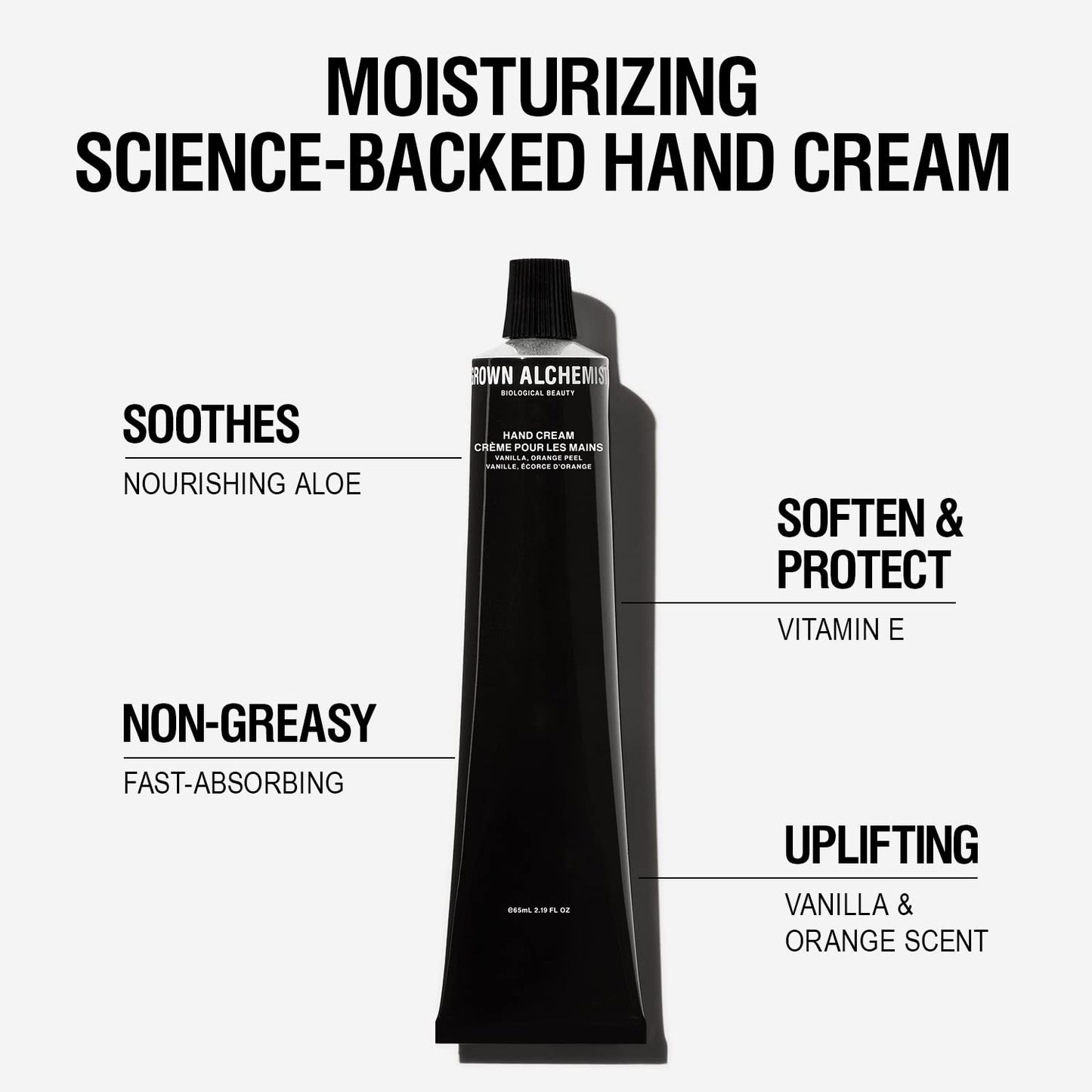 Grown Alchemist Restorative Hand Cream. Vanilla and Orange Peel. Non-Greasy Moisturizer that Soothes and Softens Hands (60 mL)::