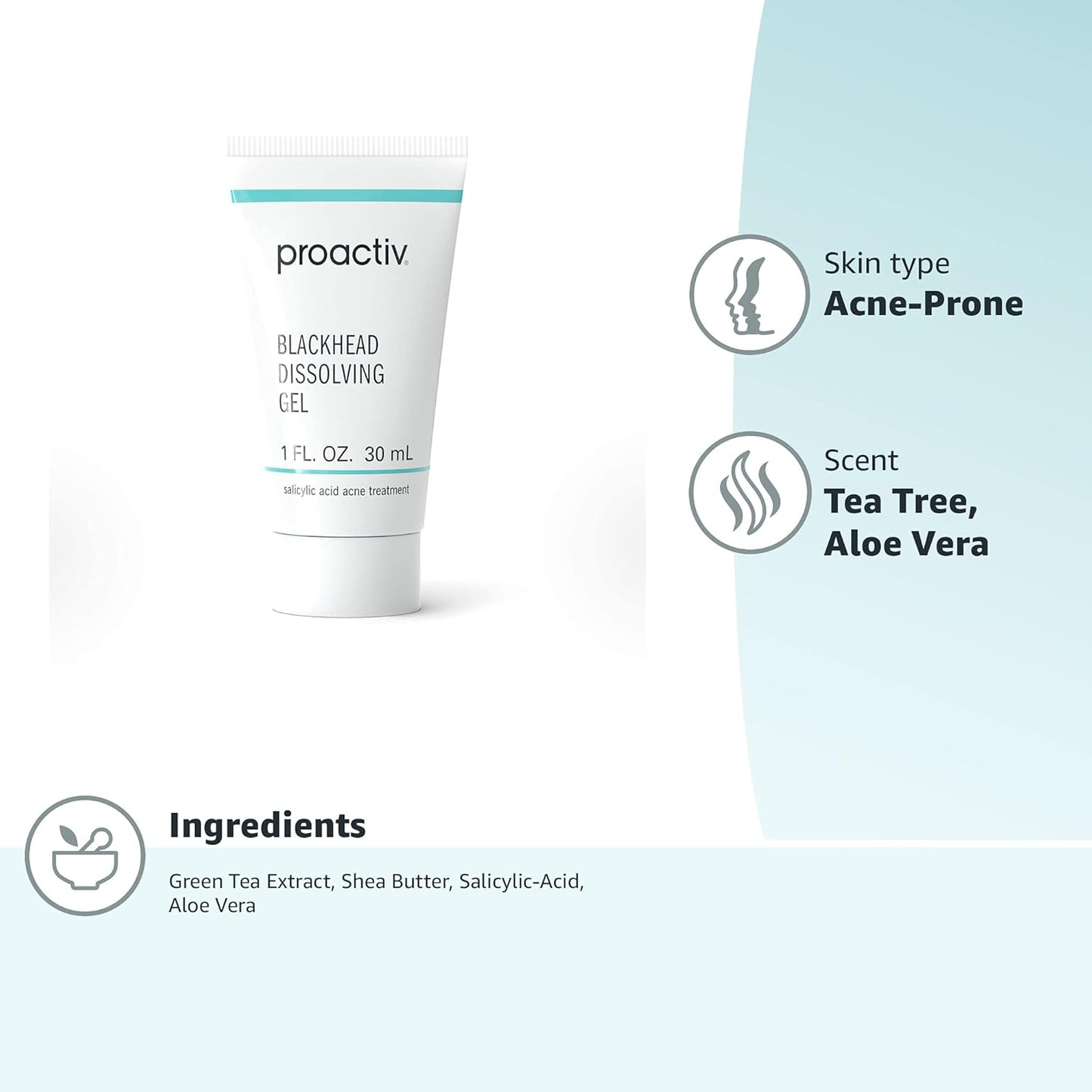 Proactiv Acne Gel - Blackhead Dissolving Salicylic Acid Treatment | Unclogs Pores, Reduces Blemishes, 1 Fl Oz