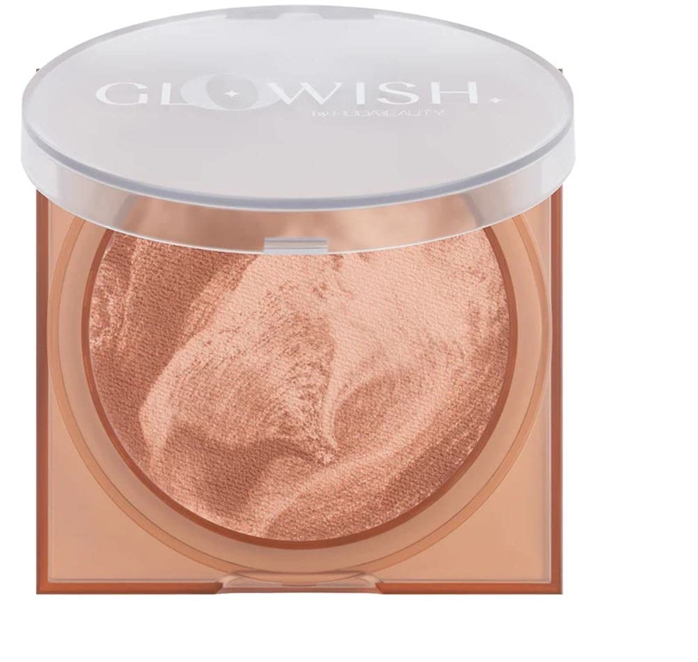 Huda Beauty GloWish Vegan Bronzing Powder - Soft Radiance Finish | Shade 01 Light