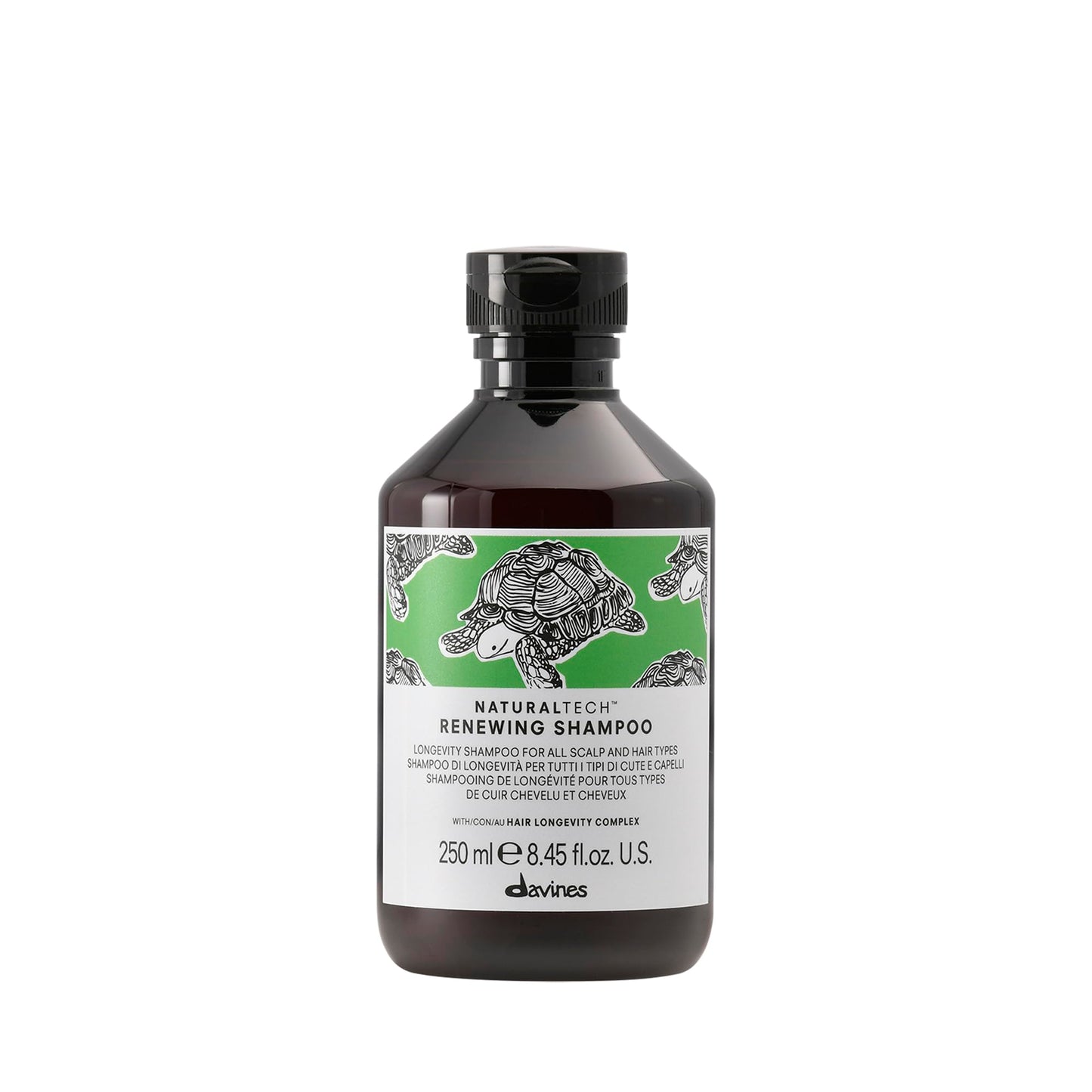 Davines Naturaltech Renewing Shampoo, Anti-Aging & Maintenance for All Hair Types / Aging - With Hair Longevity Complex - Gentle Daily Cleanser for Longevity, 8.45 Fl Oz