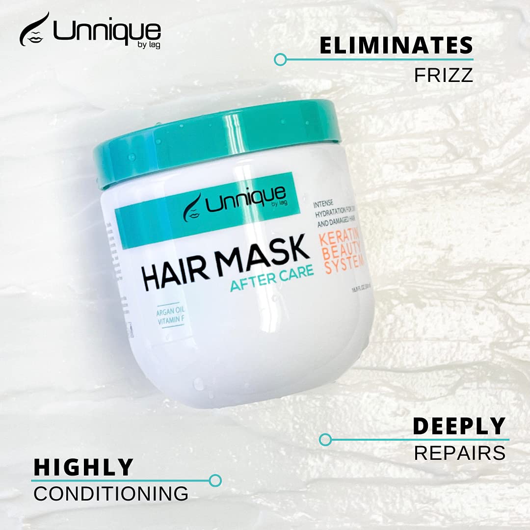 UNNIQUE KBS Hydrating Hair Mask - Ultimate Deep Conditioning Hair Treatment Masque with Argan oil, Repair Dry, Damaged, & Frizzy Hair 16.9 FL OZ