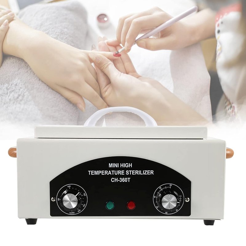 High Temperature Cleaning Box - 300W 1.5L Dry Heat Sterilizer Cabinet for Nail Tools & Spa Equipment | Stainless Tray Included