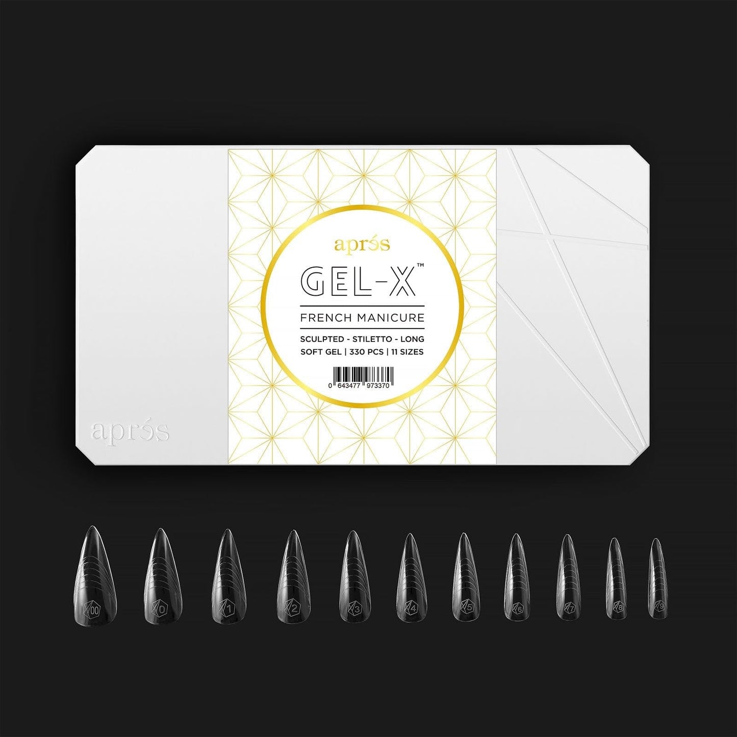 French Gel-X® Natural Round Medium Box of Tips | 330 Gel-X Soft Gel Tips | Premium Quality | 11 Sizes 00-9