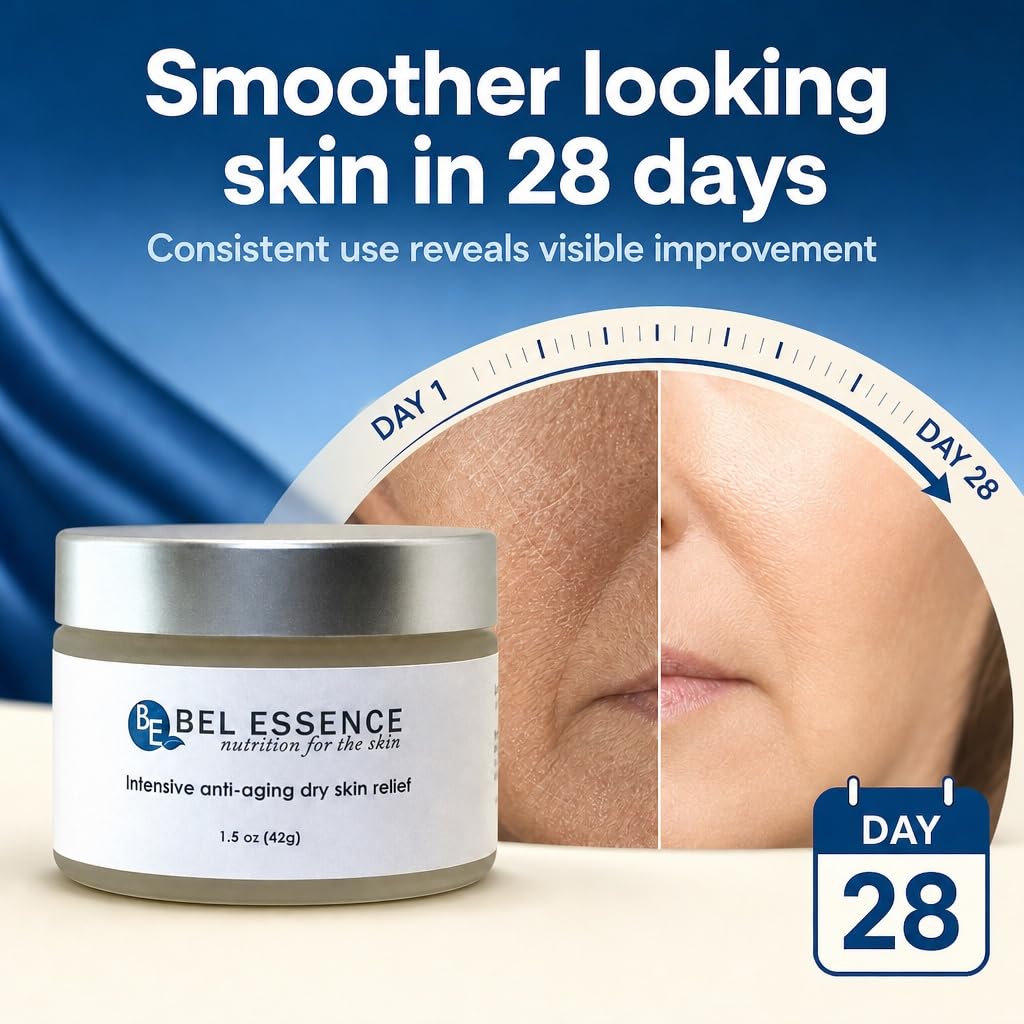 Bel Essence Anti-Aging Face Moisturizer - Natural Face Cream for Dry Skin
