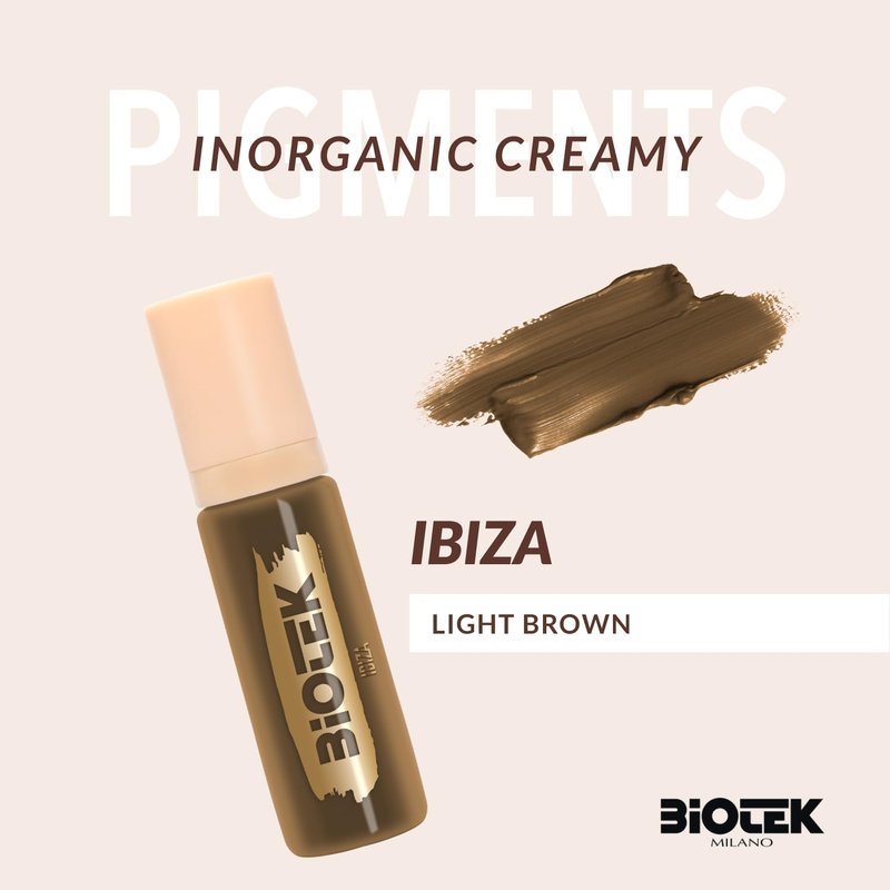 BIOTEK Brow Pigment for Permanent Makeup - Neutral Blond Color for Eyebrows - Inorganic Creamy - Made in Italy - Moscow 0,24 fl.oz.