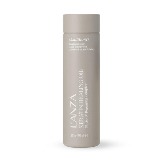 L'ANZA Keratin Healing Oil Conditioner for Dry Damaged Hair, Moisturizing, Detangles, Reduces Breakage, Adds Shine, Anti-Frizz, Color Safe Anti-Humidity Strengthening Care, Sulfate Free (8.5 Fl Oz)