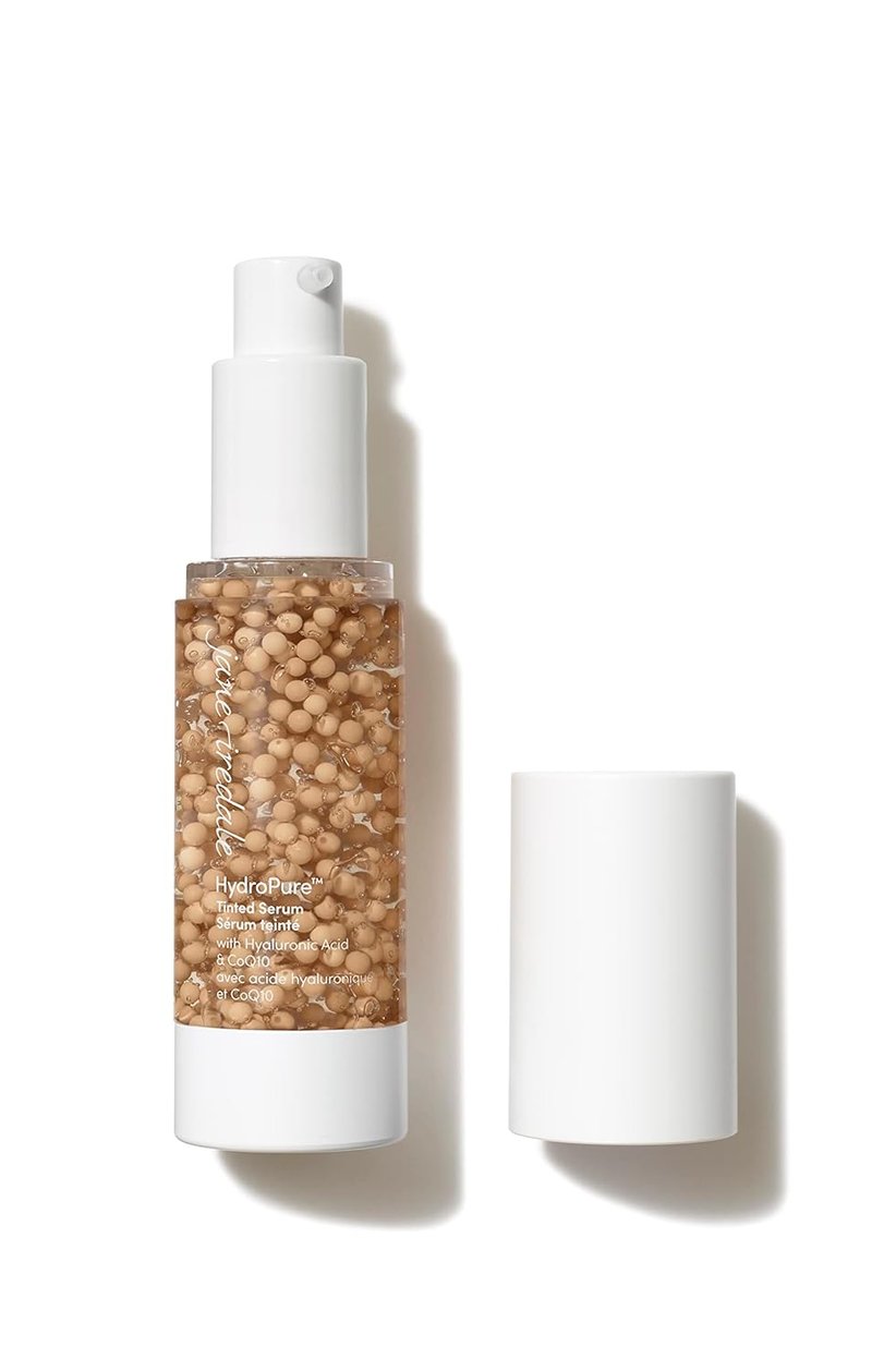 Jane Iredale HydroPure Tinted Serum - Hydrating Sheer Coverage with Hyaluronic Acid & CoQ10 | Evens Skin Tone