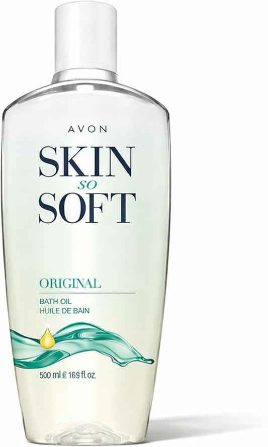 AVON Skin So Soft Original Bath Oil - Moisturizing Jojoba Oil for Dry Skin | 16.9 fl oz Hydrating Shower Oil