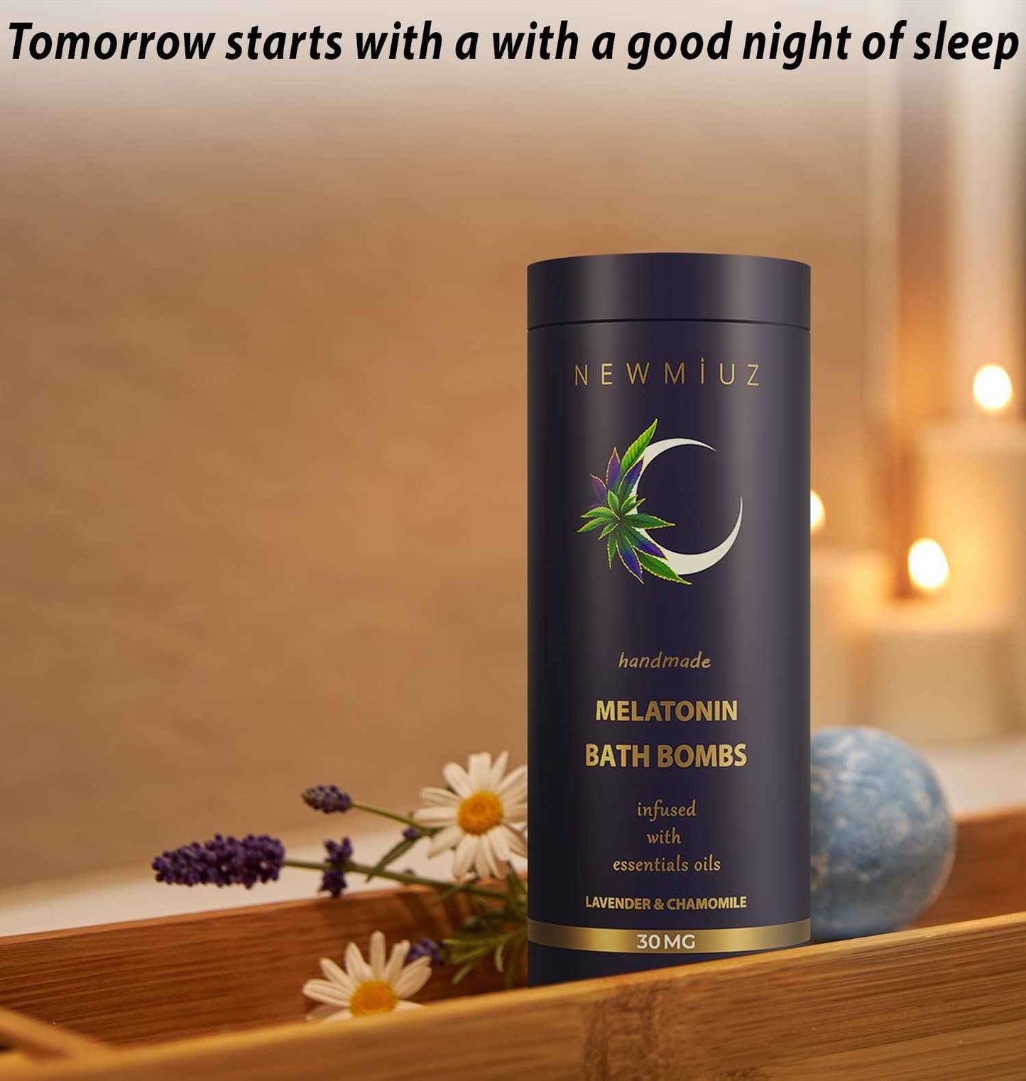 Sleep Well Bubble Bath Bombs Melatonin Infused Lavender Chamomile Essential Oils Luxurious Bath for Dry Skin Perfect Self Care Gifts for Women and Men