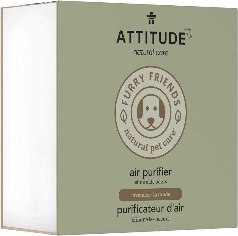 ATTITUDE Air Purifier - Activated Carbon Filter for Pet Odors | Vegan, Lavender, 8 Ounces