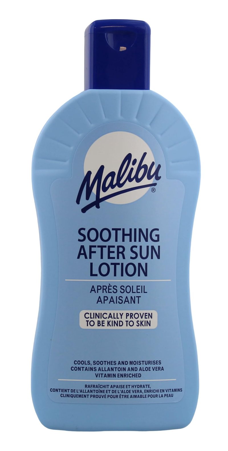 Malibu After Sun Lotion 13.5 fl oz – Cooling Aloe Vera & Vitamin E Moisturizer for Sunburn Relief, Hydrating Post Sun Care for Face & Body, Fast-Absorbing, Made in UK
