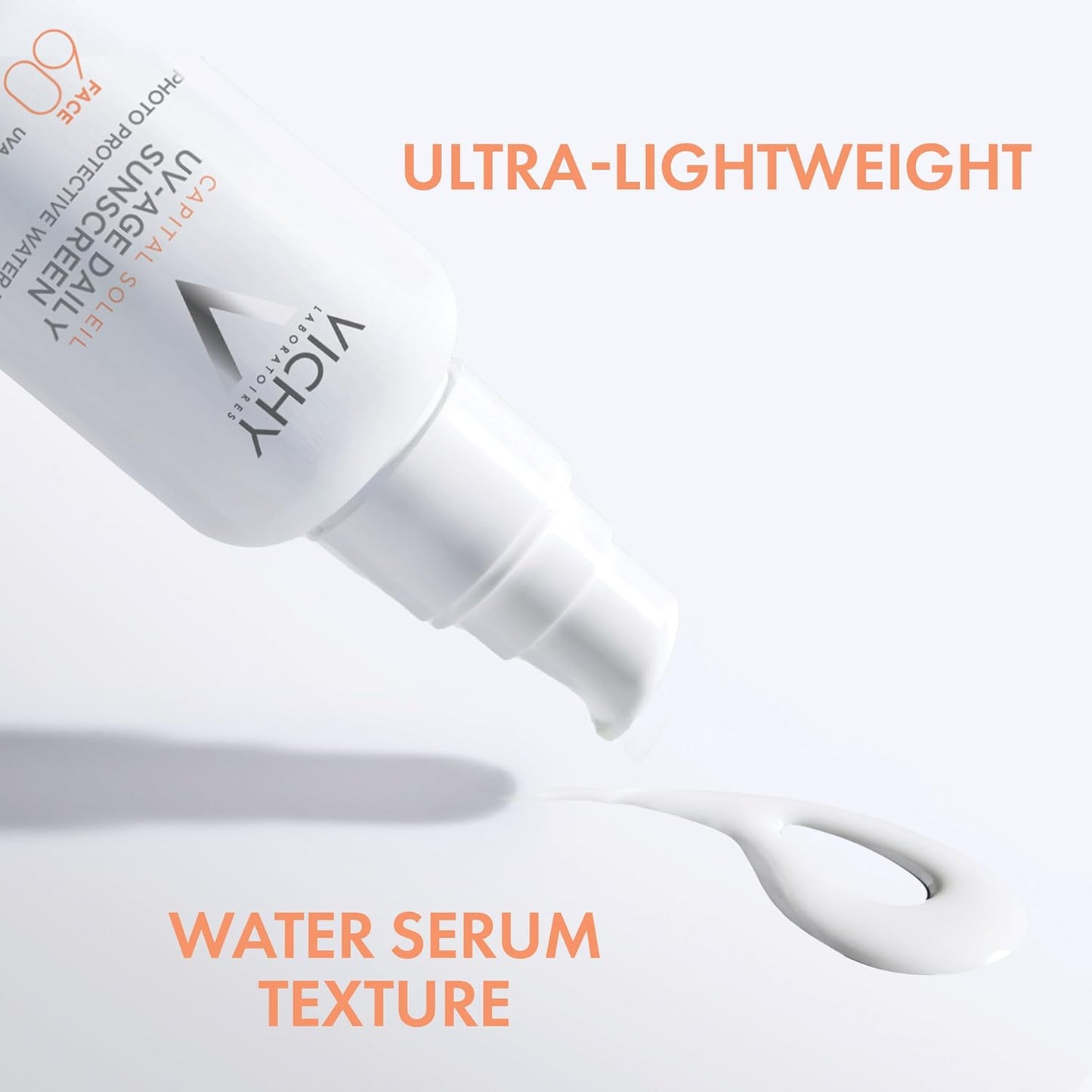 Vichy Capital Soleil SPF 60 - Anti-Aging Sunscreen with Hyaluronic Acid & Peptides | Broad Spectrum Protection, No White Cast