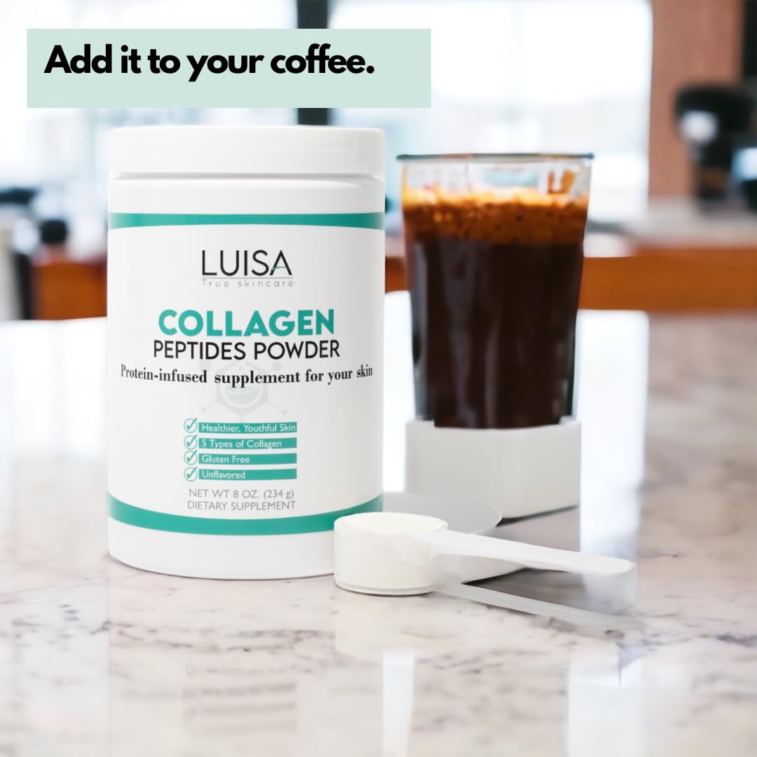 LUISA TRUE SKINCARE - Collagen Powder, A Skin Anti-Aging Supplement for Wrinkles