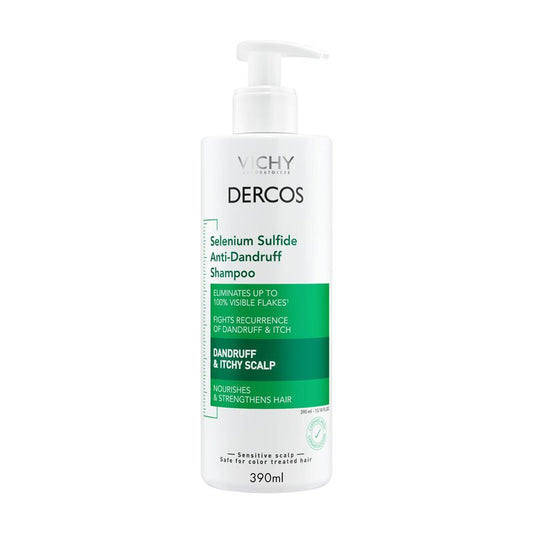 Vichy Dercos Dandruff Shampoo, Antifungal Itchy Scalp Treatment for Men & Women, Clinical Strength Selenium Sulfide, Formulated with Niacinamide & Salicylic Acid, Dermatologist Recommended, 13.8 fl oz