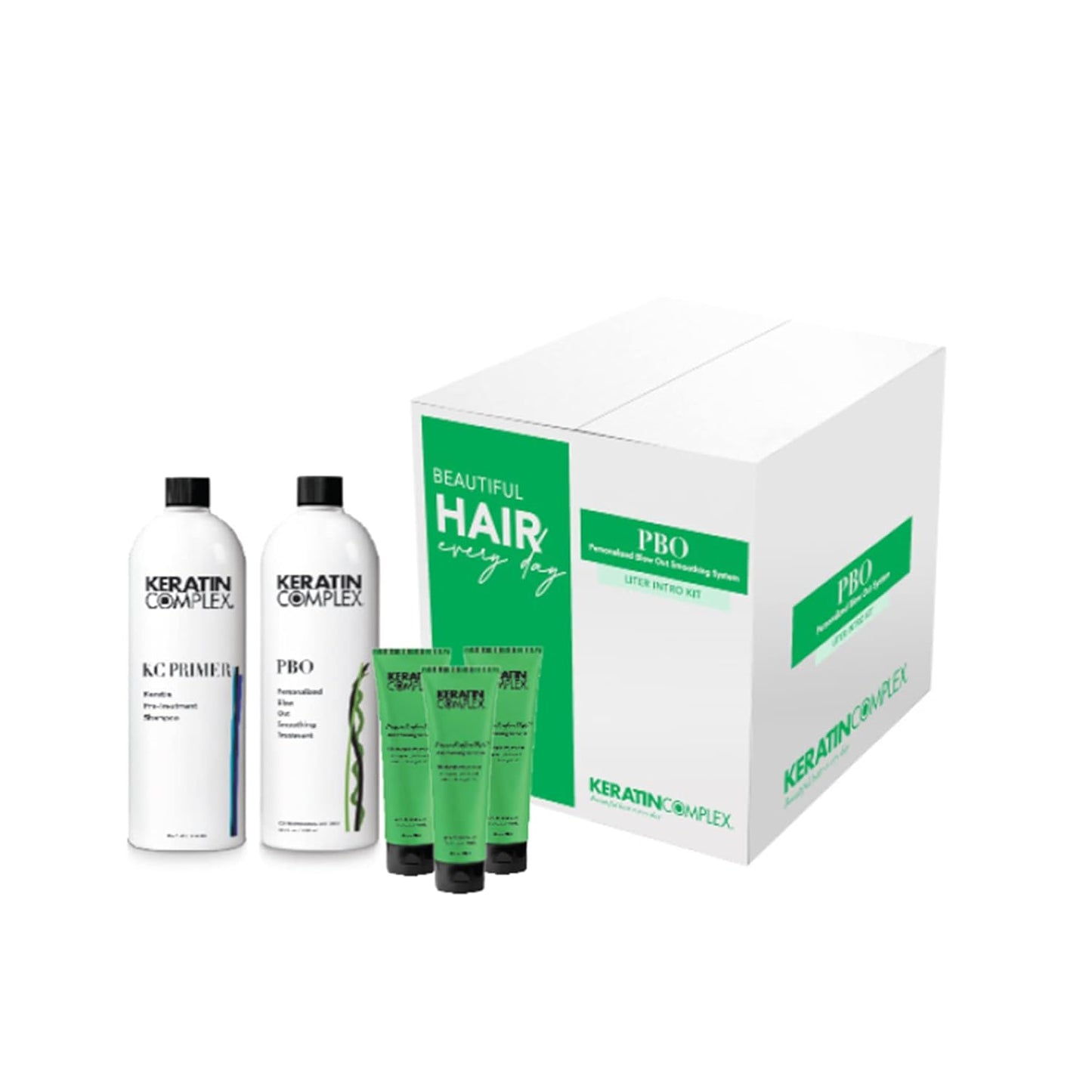 Keratin Complex Blow Out Smoothing System Kit - 33.8 fl oz Primer & PBO | Includes 3 Hair Bond Masques