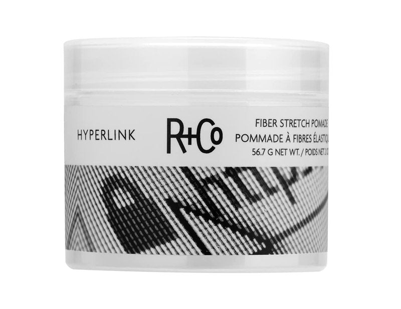 R+Co HYPERLINK Fiber Stretch Pomade - Flexible Hair Styling Pomade for Texture & Definition | All Hair Types