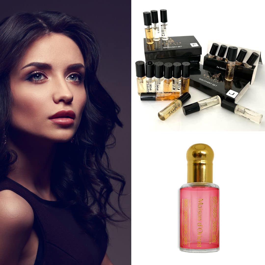 Maison d'Orient KHALIS Feminine Discovery Set (20 Spray Vials) and Pink Musk Oil Perfume
