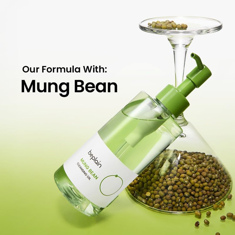 Beplain Mung Bean Cleansing Oil - Gentle Makeup Remover for Sensitive Skin | Deep Pore Cleansing & Blackhead Care | 6.76 fl. oz.