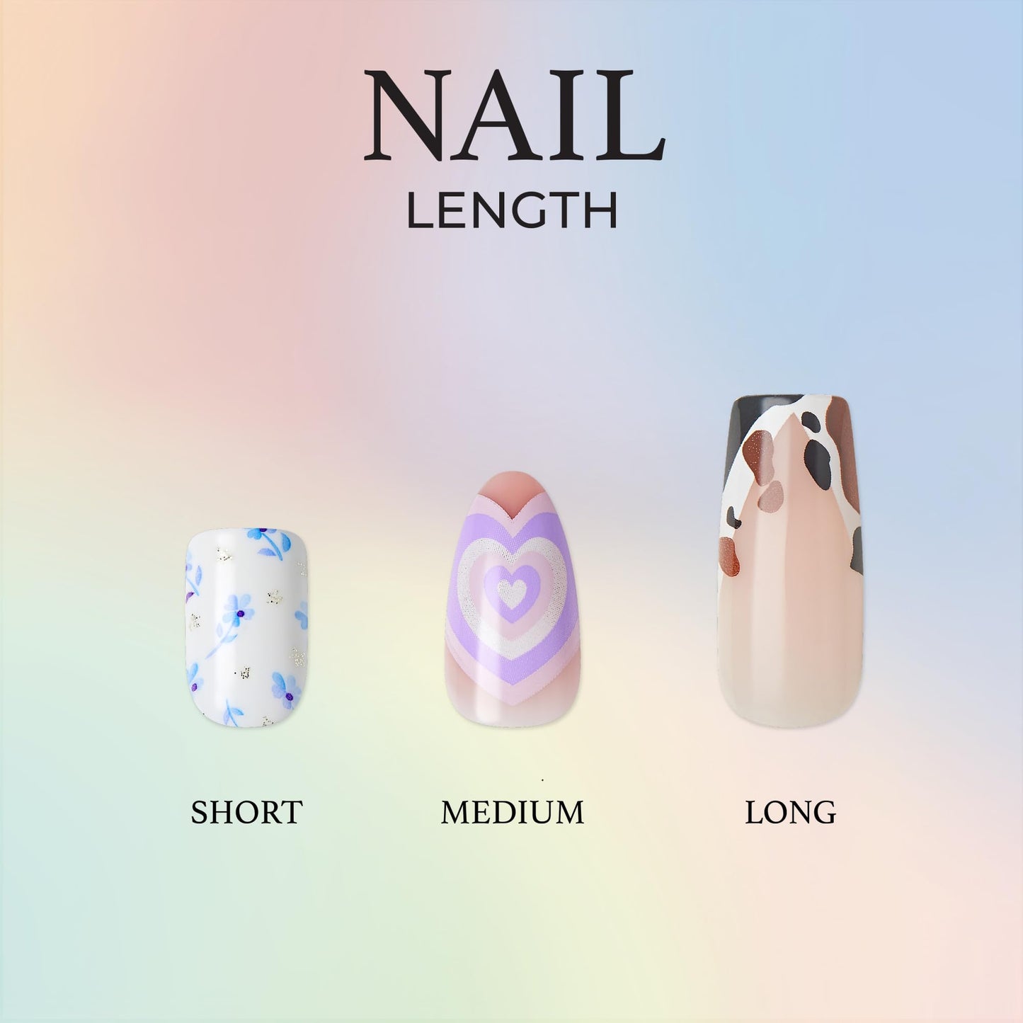 KISS Voguish Fantasy, Press On Nails, Nail glue included, 'Glam and Glow', White, Short Size, Squoval Shape, Includes 28 Nails, 2g glue, 1 Manicure Stick, 1 Mini File