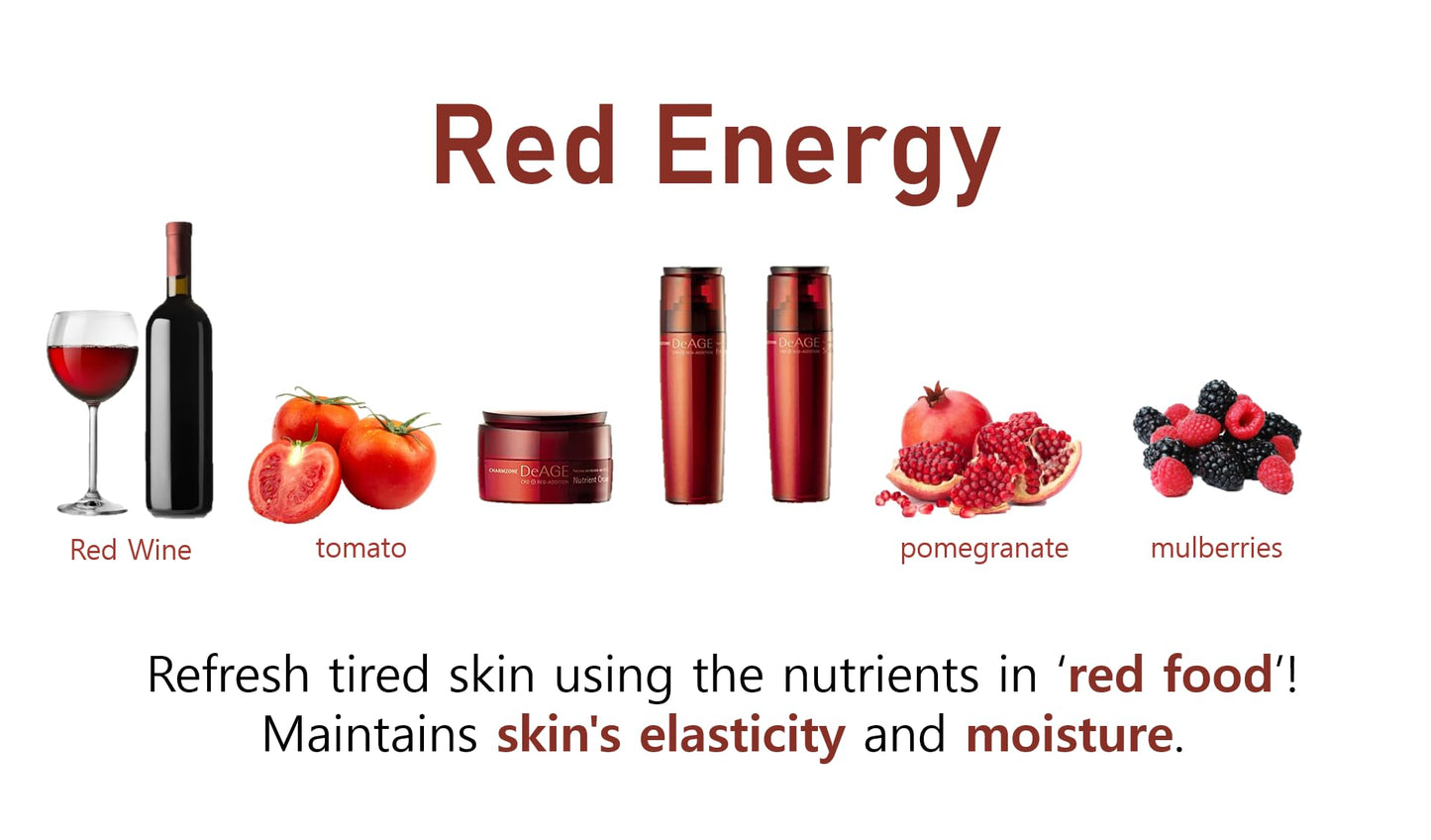 CHARMZONE DeAge Red Addition Emulsion, Korean Serum For Long Lasting Hydration, Smoothing Lines and Ultimate Nourishment (130ml/4.4 fl.oz)