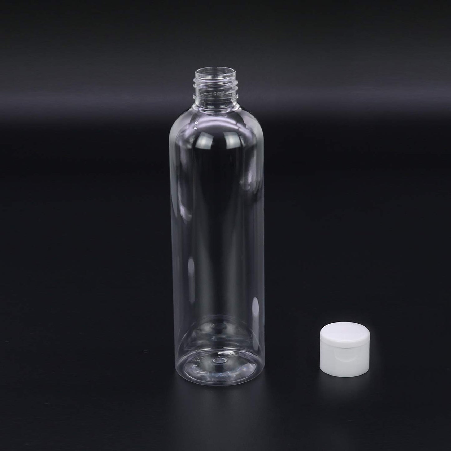 TRENDBOX 8oz/250ml Clear Bottles with Flip Cap Lid BPA-Free Travel Containers For Shampoos,Lotions and Massage Oils - 30 Pack