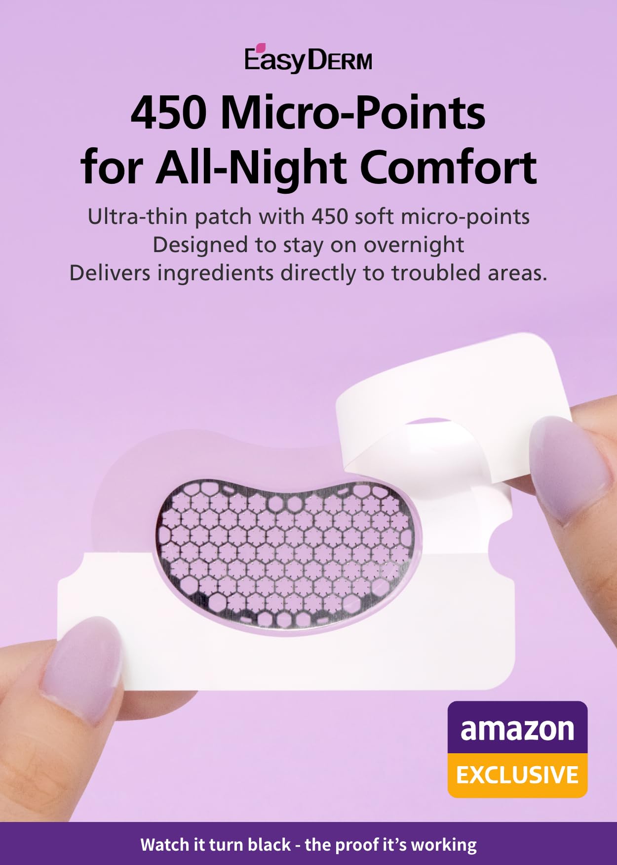 EasyDerm Quick Calming Magnesium Patches WIDE – 2 Packs / 4 XL Patches Total, Extra-Large Hydrocolloid Patch for Severe Acne, Soothing & Waterproof, Amazon Exclusive, Summer & Travel Essentials