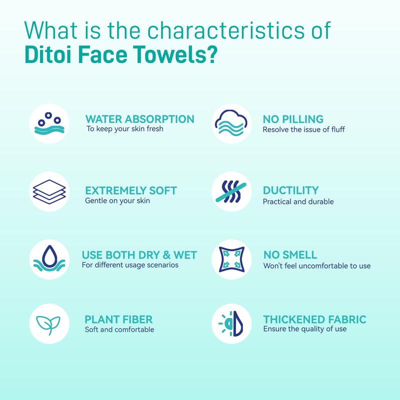 Face Towels, 10"×12" Disposable Face Towel, Face Towelettes XL, Ultra Soft Makeup Remover Dry Wipes, Thick Face Towel for Cleansing, 150 Count (3 Pack)