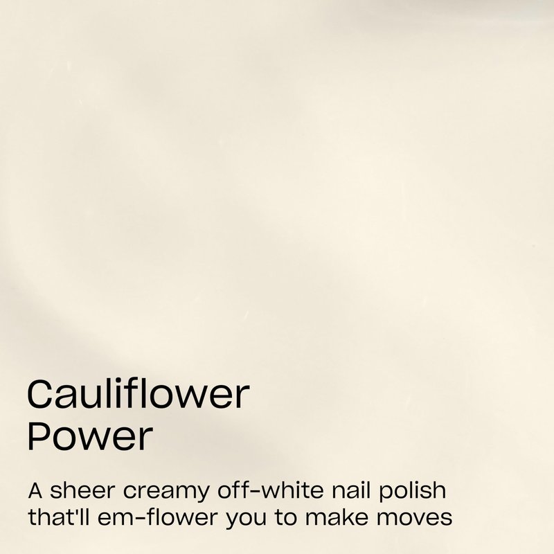 OPI Nature Strong Cauliflower Power | Semi-Sheer Soft Warm White Crème Natural Origin Nail Polish LE | Plant Based, Vegan, Cruelty Free
