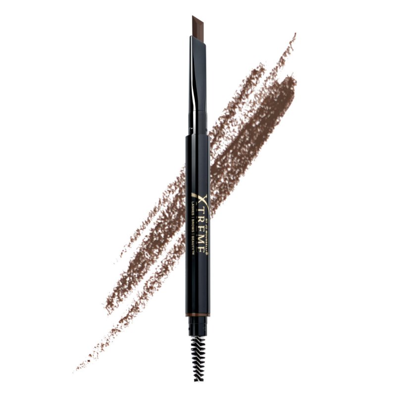 Xtreme Lashes Arch Defining Brow Pencil, Medium Brown, Waterproof, Smudge-Proof, Long-Lasting Makeup, Vegan, Angled Tip Eyebrow Pencil with Spoolie Brush