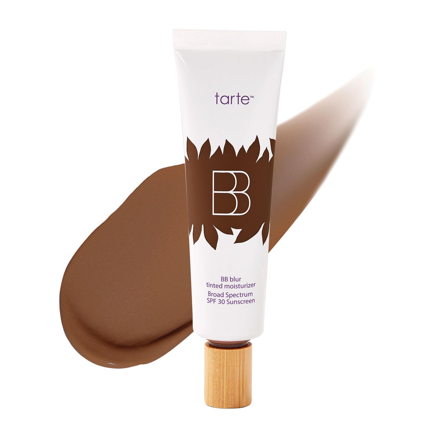 tarte BB blur tinted moisturizer Broad Spectrum SPF 30 – Medium Buildable Coverage with Natural Lightweight Matte Finish, Vegan & Cruelty-Free, full size, mahogany