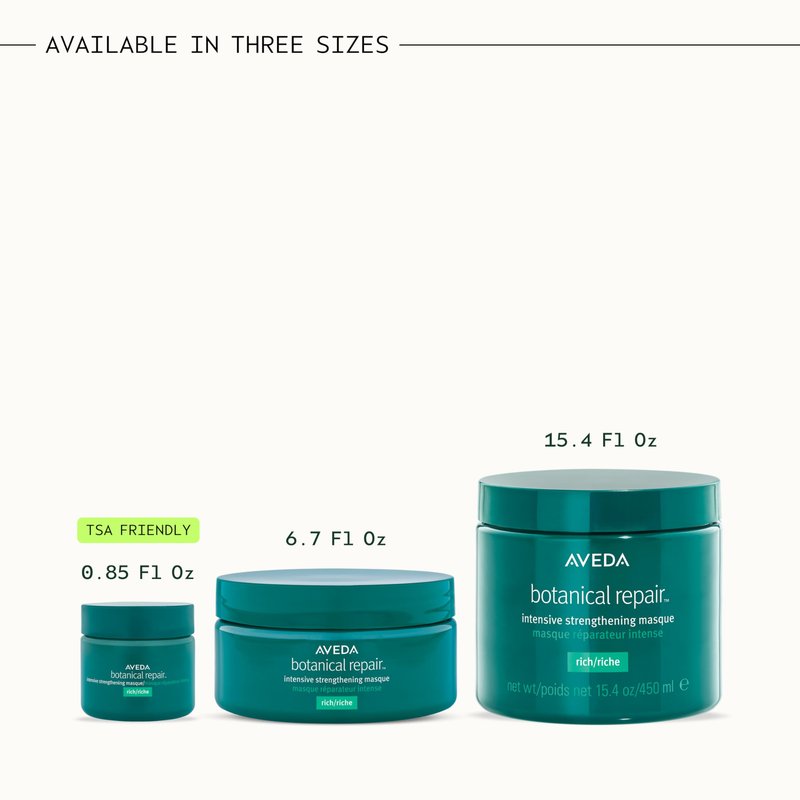 Aveda Botanical Repair Intensive Strengthening Masque Rich | Bond-Building Mask for Stronger Hair | Deep Conditioner | Detangles, Softens Medium to Thick Hair | 94% Naturally Derived*, 15.4 Fl Oz