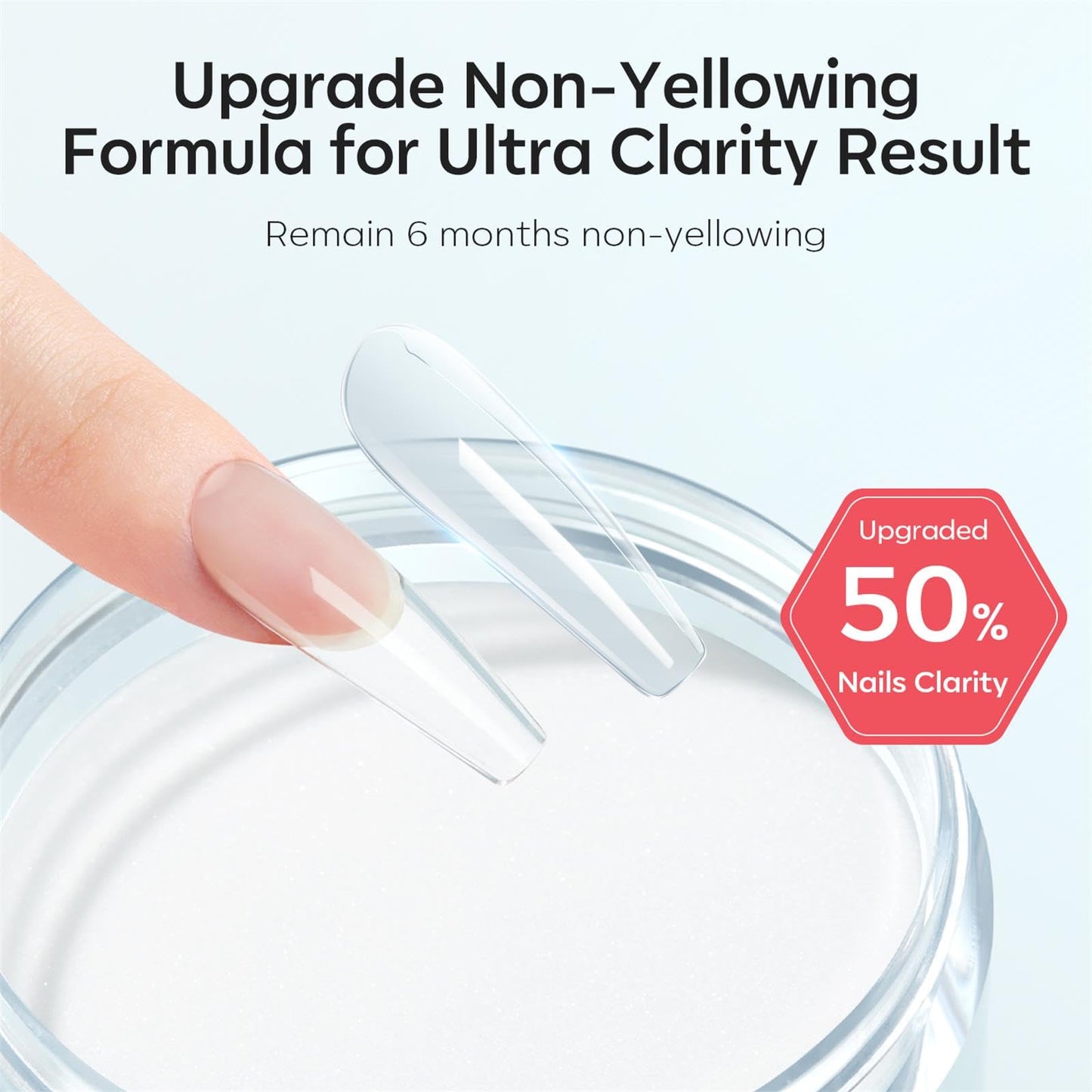 modelones Upgraded 4.23oz Clear Acrylic Nail Powder with 8 oz Monomer Acrylic Nail Liquid