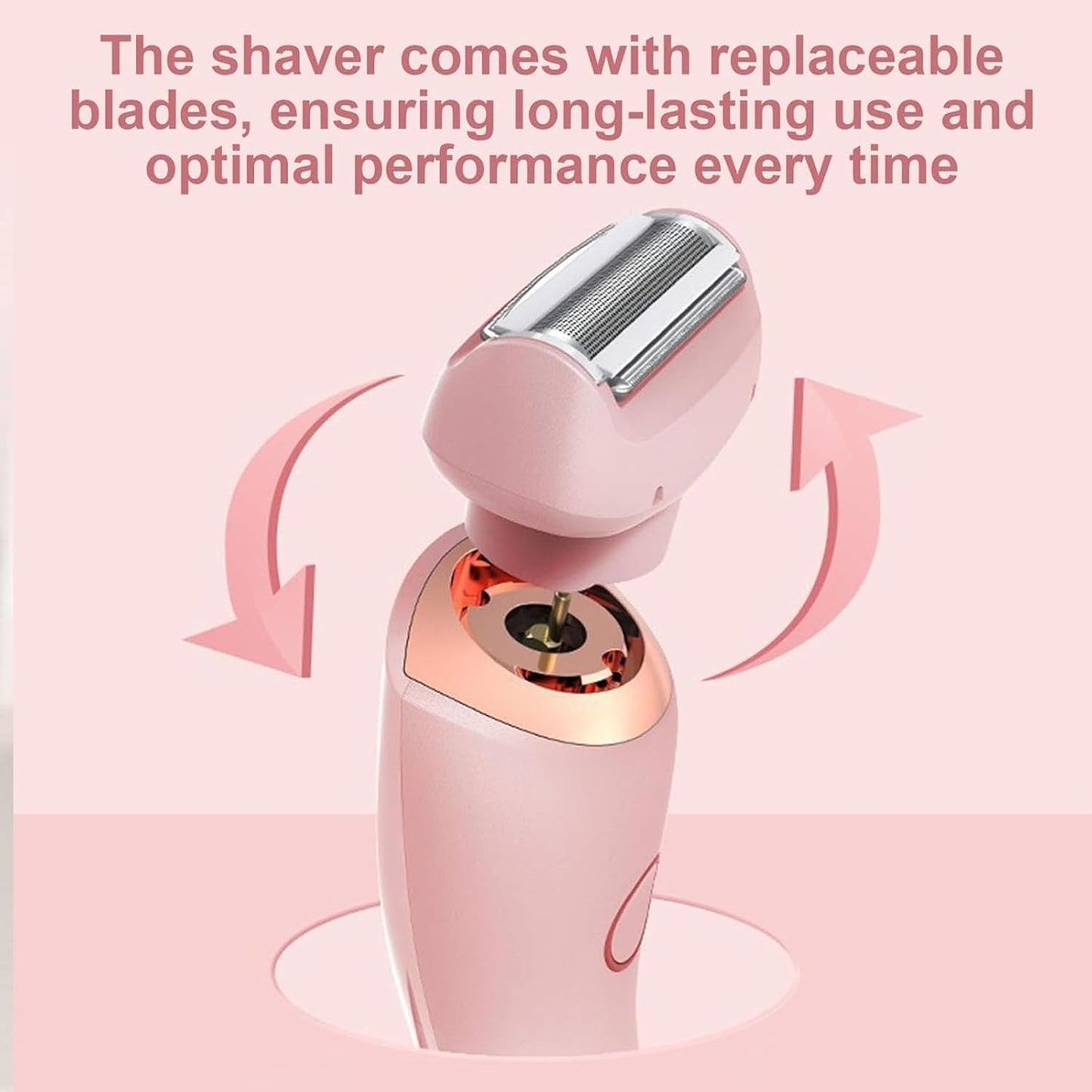 Electric Shaver for Women - 2 in 1 Wet & Dry Waterproof Bikini Trimmer | Silk Glide Pro with Removable Head