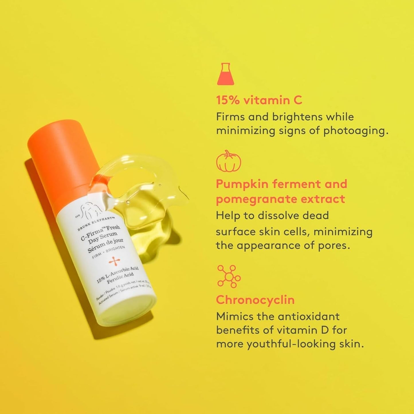 Drunk Elephant Hydra and the Bright Skincare Set | C-Firma & B-Hydra Serums, 9ml & 8ml, Clean & Cruelty-Free