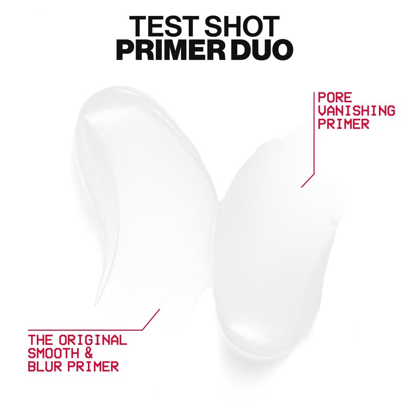 Smashbox Test Shot Primer Duo | Travel Size OG & Pore Vanishing Primer Gift Set | Helps Smooth & Blur Fine Lines and Pores