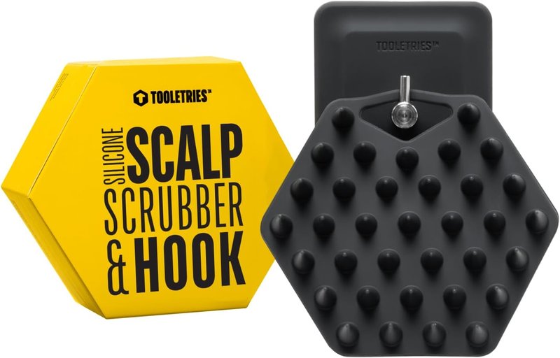 Scalp Scrubber - Silicone Exfoliating Hair Scrubber for Men | Bath & Shower Accessory with Grip Technology