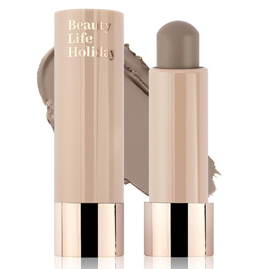 Cool Toned Creamy Contour Stick – Extra-Size Waterproof & Sweat-Proof Matte Bronzer for Fair Skin, Smooth Blendable Face & Nose Shading, Travel-Ready Long Wear Contour Stick (01#Cold Gray Brown)