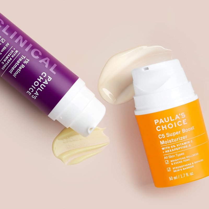 Paula's Choice Retinol Treatment & Vitamin C Moisturizer Set - Anti-Aging for Dark Spots & Deep Wrinkles | Fragrance-Free