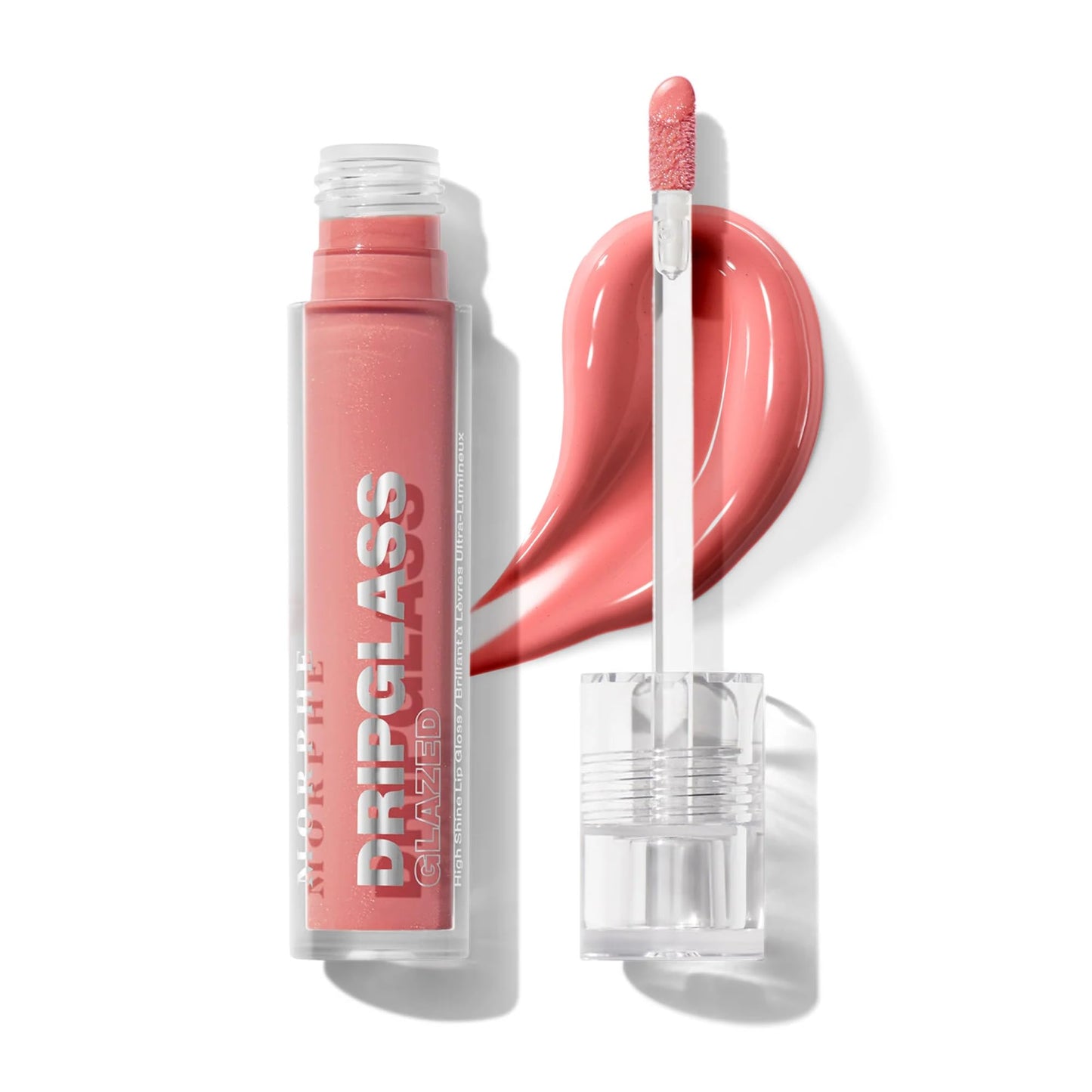 MORPHE Dripglass High Shine Lip Gloss - Semi-Sheer or Full Coverage Lip Color with Glass-Like Shine and Nonsticky Finish - Infused With Squalane & Vitamin E - Nude Gleam (0.13 Fl Oz)
