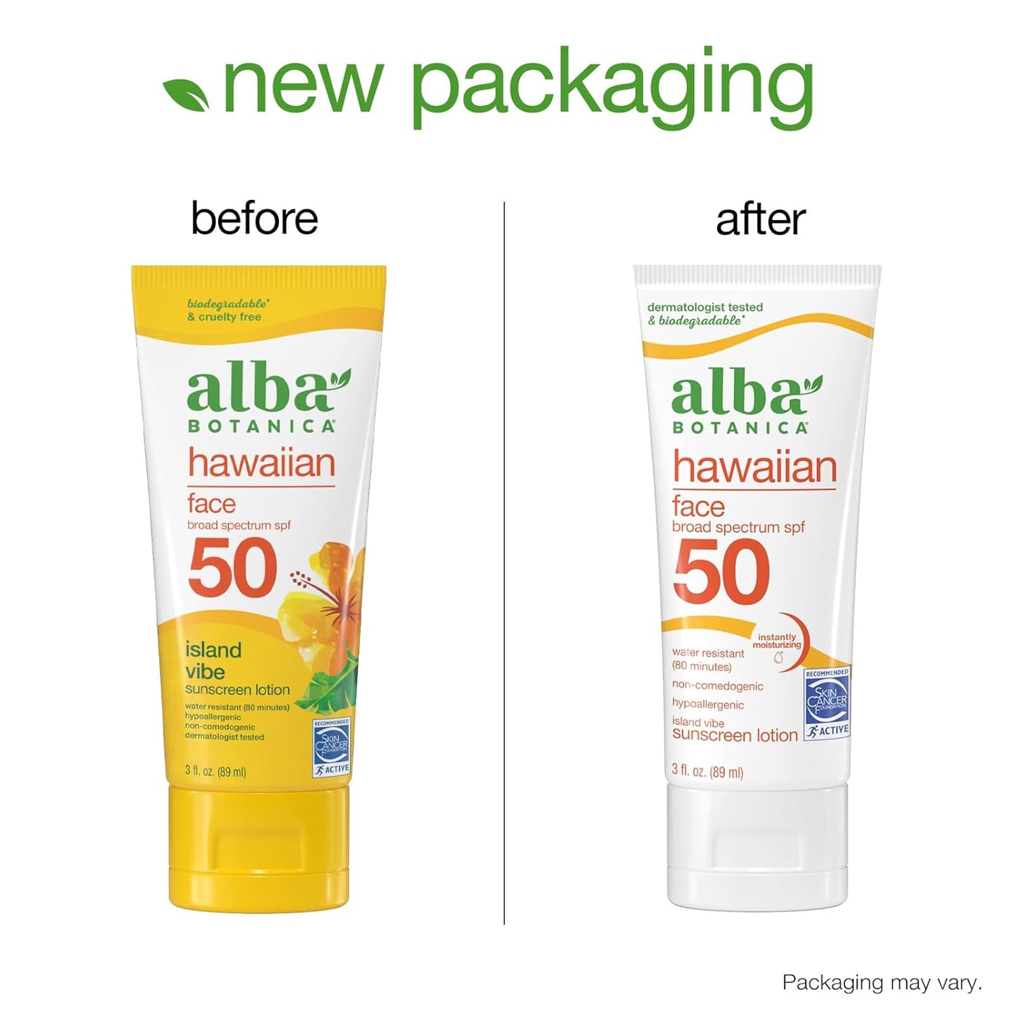Alba Botanica Sunscreen Lotion SPF 50 - Island Vibe | 3 Oz Hydrating Formula