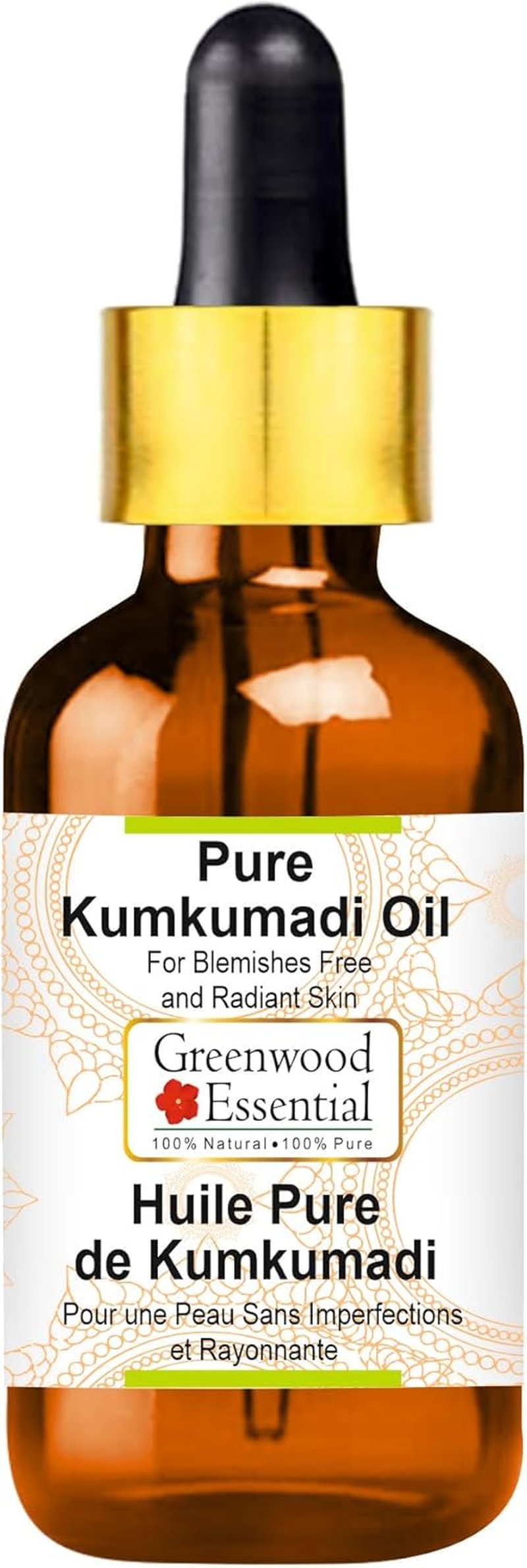 Kumkumadi Face Oil - Saffron-Enriched Ayurvedic Blend for All Skin Types | Lightweight & Pure | 100ml (3.38 oz)